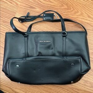 Dana Buchman Black Pebbled Leather Handbag